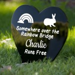 Personalised Rabbit Memorial Plaque Grave Stake Custom Name