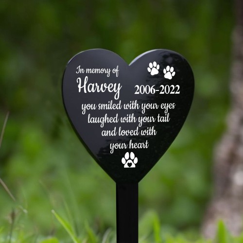 Personalised Pet Memorial Grave Marker Plaque with Photo Text