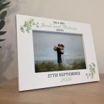 Personalised Wedding Day Photo Frame Gift For Couple Marriage