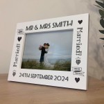 Personalised Wedding Frame Gift For Couple Newly Married Gift