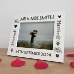 Personalised Wedding Frame Gift For Couple Newly Married Gift