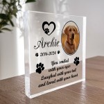 Freestanding Pet Memorial Plaque Photo Printed Personalised Dog 