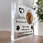 Freestanding Pet Memorial Plaque Photo Printed Personalised Dog 