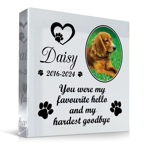 Personalised Pet Memorial Plaque Photo Dog Cat Memorial Sign