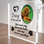 Personalised Pet Memorial Plaque Photo Dog Cat Memorial Sign