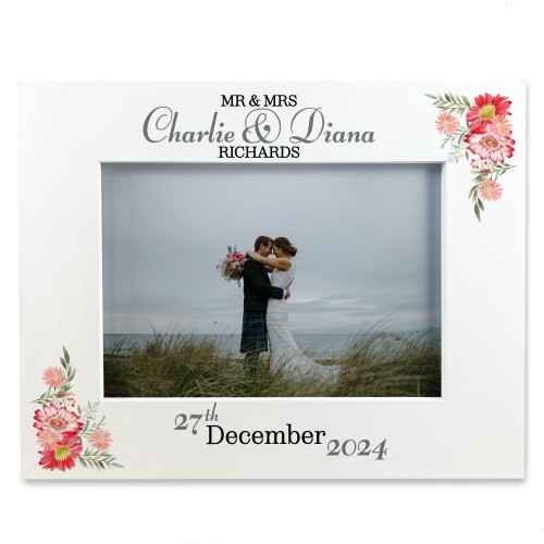 Wedding Day Frame Mr And Mrs Wooden Picture Frame Personalised