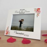 Wedding Day Frame Mr And Mrs Wooden Picture Frame Personalised