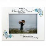 Wedding Day Mr And Mrs Wood Photo Frame Personalised Couple Gift