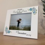 Wedding Day Mr And Mrs Wood Photo Frame Personalised Couple Gift