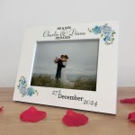 Wedding Day Mr And Mrs Wood Photo Frame Personalised Couple Gift