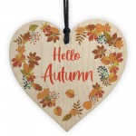 Wooden Autumn Sign Hello Autumn Sign Autumn Accessories Heart