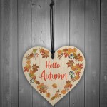 Wooden Autumn Sign Hello Autumn Sign Autumn Accessories Heart