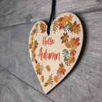 Wooden Autumn Sign Hello Autumn Sign Autumn Accessories Heart