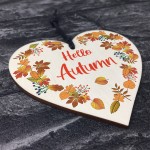 Wooden Autumn Sign Hello Autumn Sign Autumn Accessories Heart