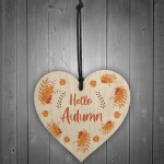 Wooden Autumn Sign Hello Autumn Sign Hello Autumn Gifts Heart