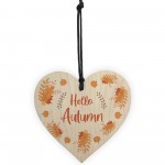 Wooden Autumn Sign Hello Autumn Sign Hello Autumn Gifts Heart