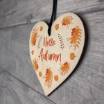 Wooden Autumn Sign Hello Autumn Sign Hello Autumn Gifts Heart