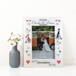 Personalised Wedding Day Photo Frame Gift For Mr And Mrs Couple