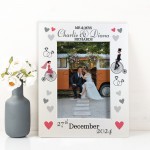 Personalised Wedding Day Photo Frame Gift For Mr And Mrs Couple