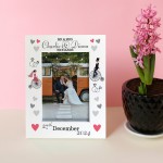 Personalised Wedding Day Photo Frame Gift For Mr And Mrs Couple