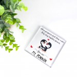 Anniversary Wedding Gift for Him And Her MY PENGUIN Plaque