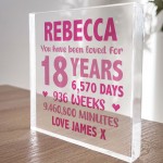 Personalised Freestanding Block 18th Birthday Gift For Daughter