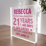 Personalised Freestanding Block 21st Birthday Gift For Daughter