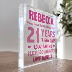 Personalised Freestanding Block 21st Birthday Gift For Daughter