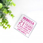 Personalised Freestanding Block 21st Birthday Gift For Daughter