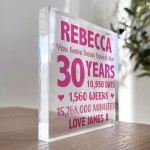 Personalised Freestanding Block 30th Birthday Gift For Daughter