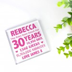 Personalised Freestanding Block 30th Birthday Gift For Daughter