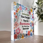 Christmas Birthday Gifts for Women You Are Awesome Plaque