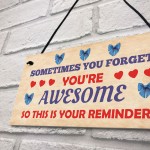 You Are Awesome Reminder Hanging Sign Christmas Birthday Gifts