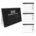 2025 Calendar Desktop Free Standing Planner Flip Spiral Bound