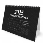 2025 Calendar Desktop Free Standing Planner Flip Spiral Bound