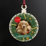 Personalised Dog Cat Memorial Christmas Bauble Custom Ornament