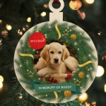 Personalised Dog Cat Memorial Christmas Bauble Custom Ornament