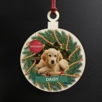 Personalised Dog Memorial Christmas Bauble Custom Pet Ornament