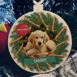 Personalised Dog Memorial Christmas Bauble Custom Pet Ornament