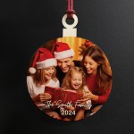 Personalised Photo Christmas Wood Bauble Family Christmas Tree