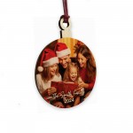 Personalised Photo Christmas Wood Bauble Family Christmas Tree