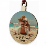 Personalised Photo Christmas Bauble Family Christmas 2024 Tree