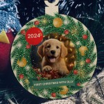 Personalised Dog 1st Christmas Bauble Custom Pet Bauble