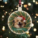 Personalised Dog Christmas Bauble Custom Pet Christmas Ornament