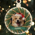 Personalised Dog Christmas Bauble Custom Pet Christmas Ornament