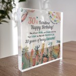 30th Birthday Acrylic Plaque 30th Birthday Gifts for Women