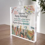 30th Birthday Acrylic Plaque 30th Birthday Gifts for Women