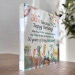 30th Birthday Acrylic Plaque 30th Birthday Gifts for Women