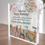 30th Birthday Acrylic Plaque 30th Birthday Gifts for Women