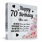 70th Birthday Acrylic Plaque 70th Birthday Gifts for Women